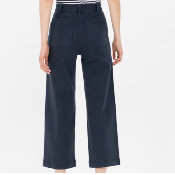 Everlane The Wide-Leg Crop Pant Navy Size 4 - Picture 3 of 3